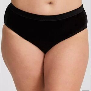 Torrid Velour and Mesh Hipster Panty With Cage Back